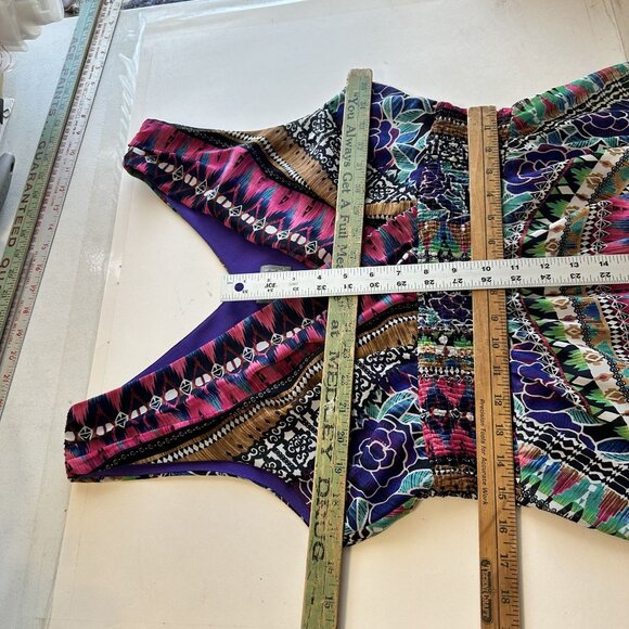 Rabbit Rabbit Rabbit Womens Midi Dress Multicolor Boho Purple Sleeveless XL - Picture 5 of 9